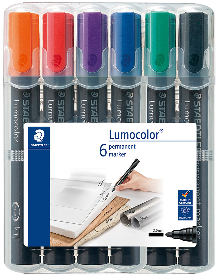 STAEDTLER Lumocolor Permanent-Marker 352, 6er Etui