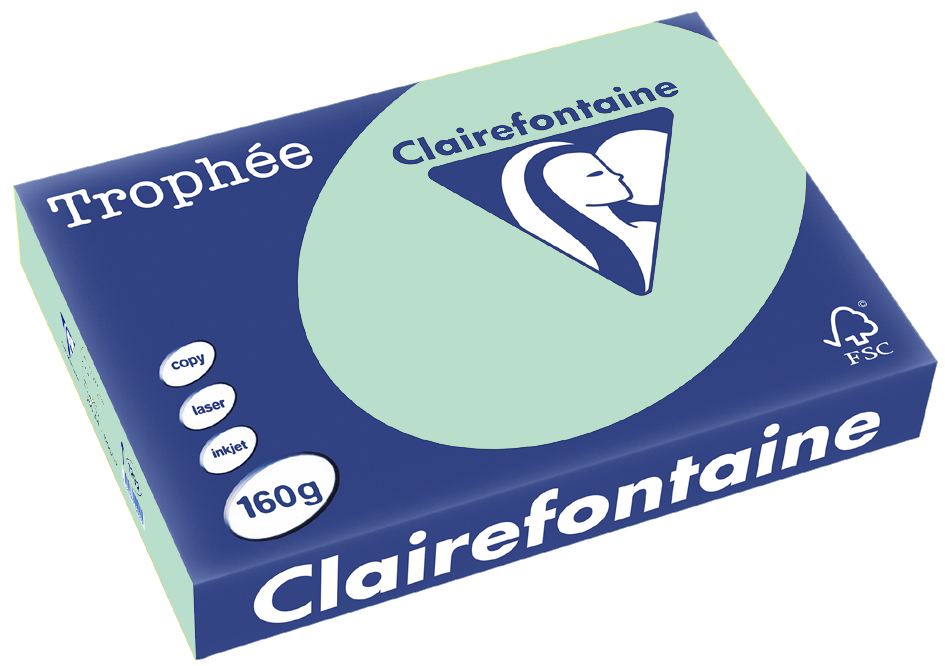 Clairefontaine Trophée Papier 2635C, A4, 160 g/m² - hellgrün - hellgrün