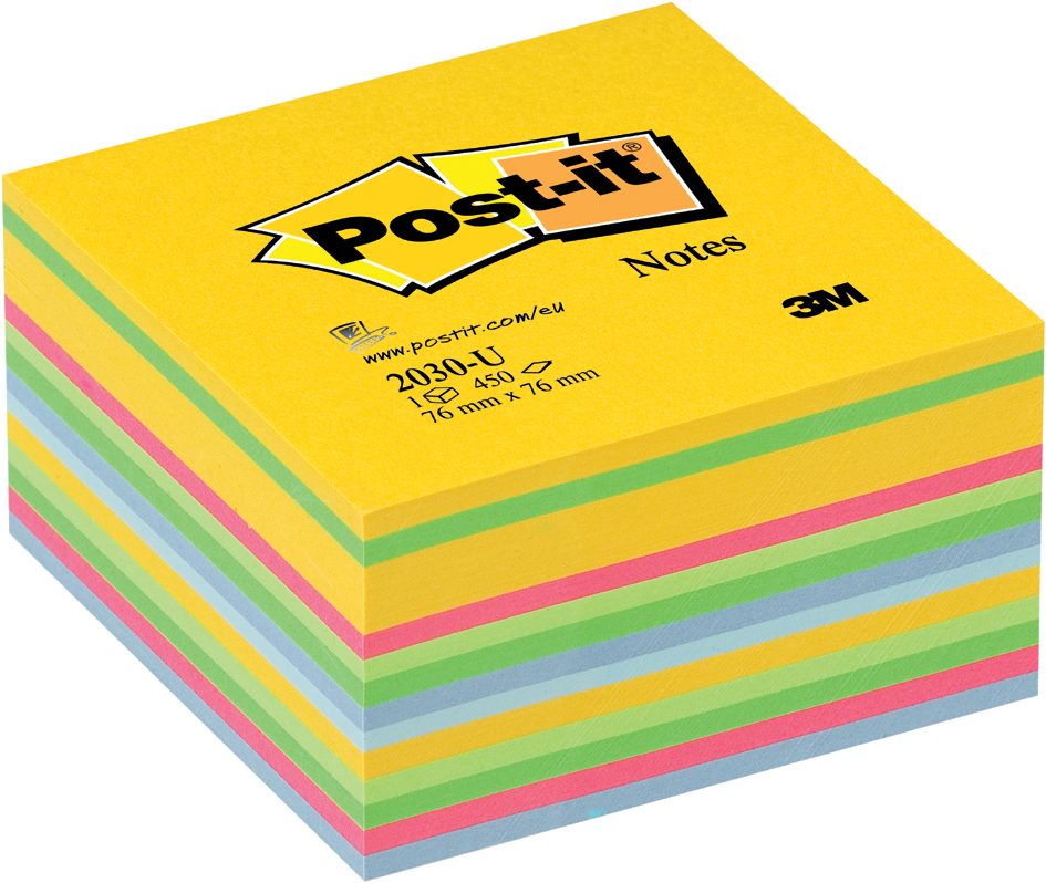 Post-it Haftnotiz-Würfel, 76 x 76 mm, Pastell-Pinktöne