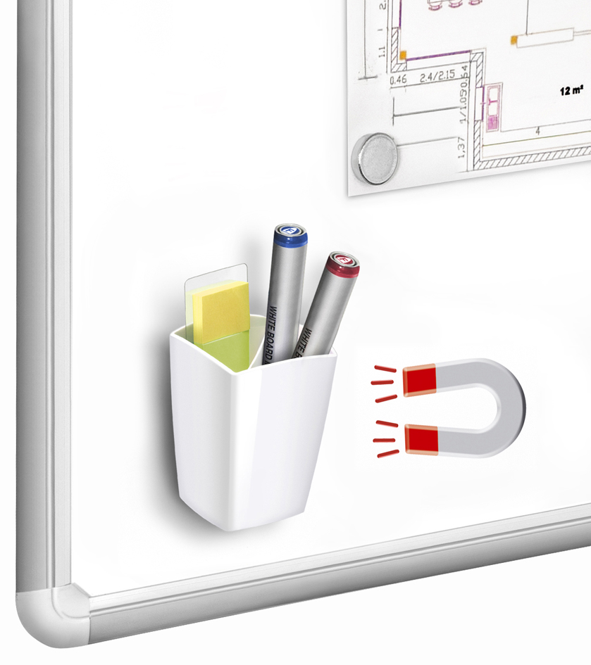 CEP Stifteköcher magnetisch, 2 Fächer, schwarz