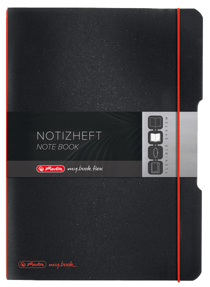 herlitz Notizheft my.book flex, A5, PP-Cover, schwarz