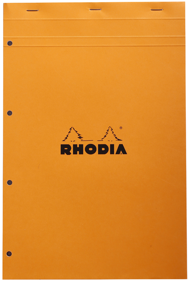 RHODIA Notizblock No. 20, DIN A4+, kariert, schwarz