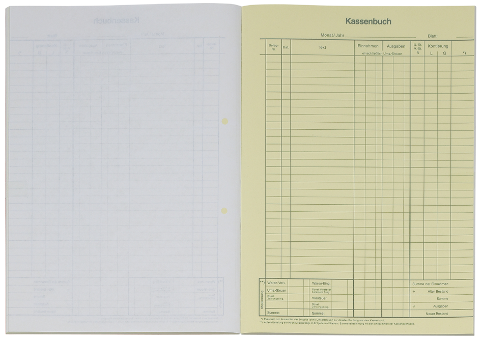 KÖNIG & EBHARDT Kassenbuch, DIN A4, Bruttoverbuchung