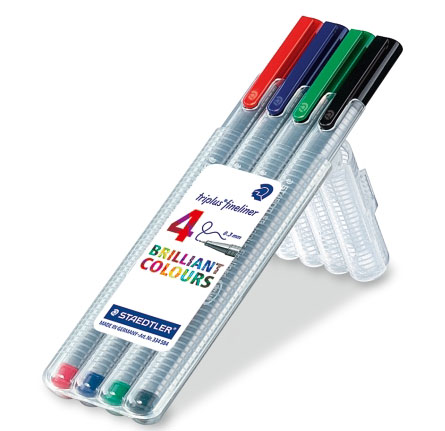 STAEDTLER Fineliner triplus BRILLIANT COLOURS, 20er Etui