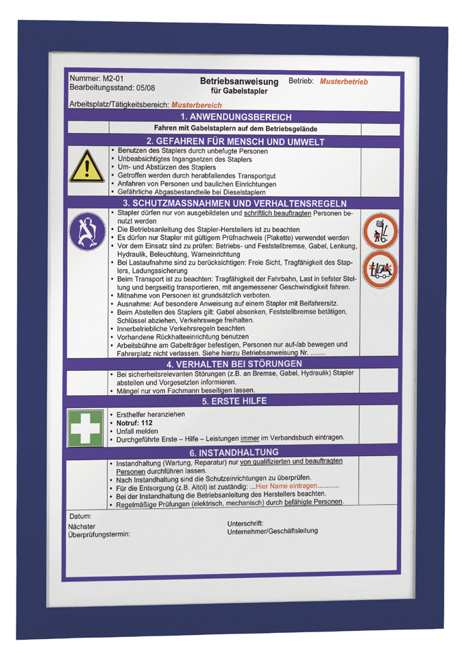 DURABLE Magnetrahmen DURAFRAME, DIN A4, dunkelblau