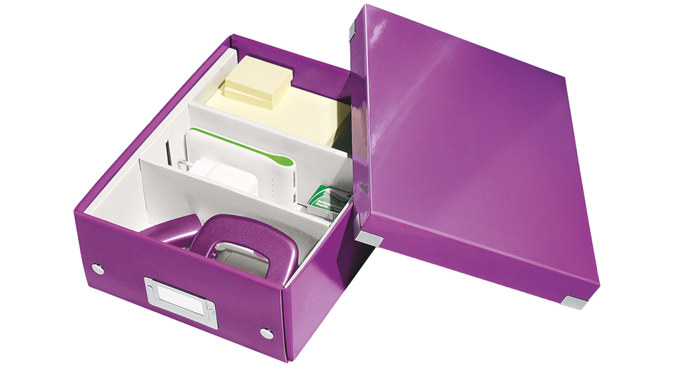 LEITZ Organisationsbox Click & Store WOW, klein, violett