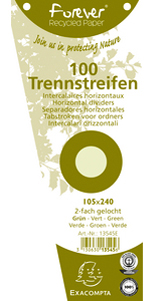EXACOMPTA Trennstreifen, trapezförmig, Karton, farbig-