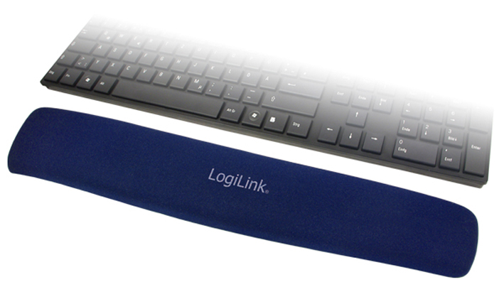 LogiLink Tastatur-Handgelenkauflage Gel, blau