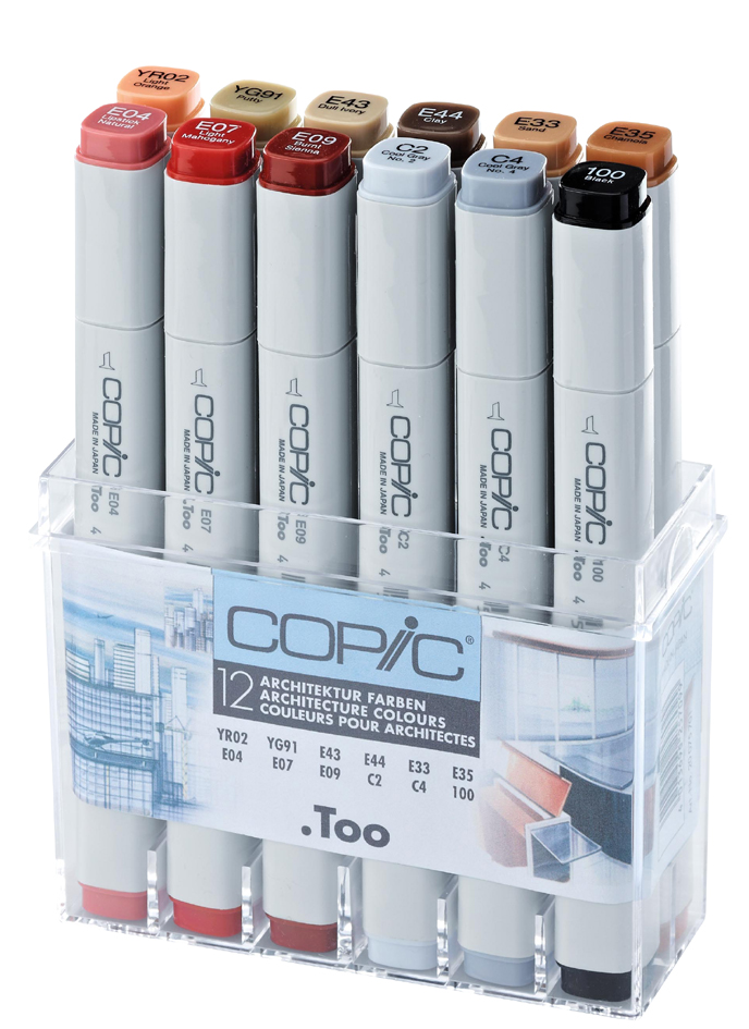 COPIC Profi Marker, 12er Set Architekturfarben