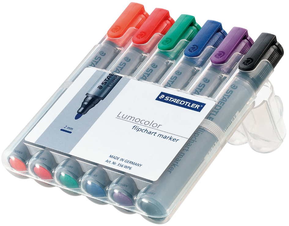 STAEDTLER Lumocolor Flipchart-Marker 356, 4er Etui