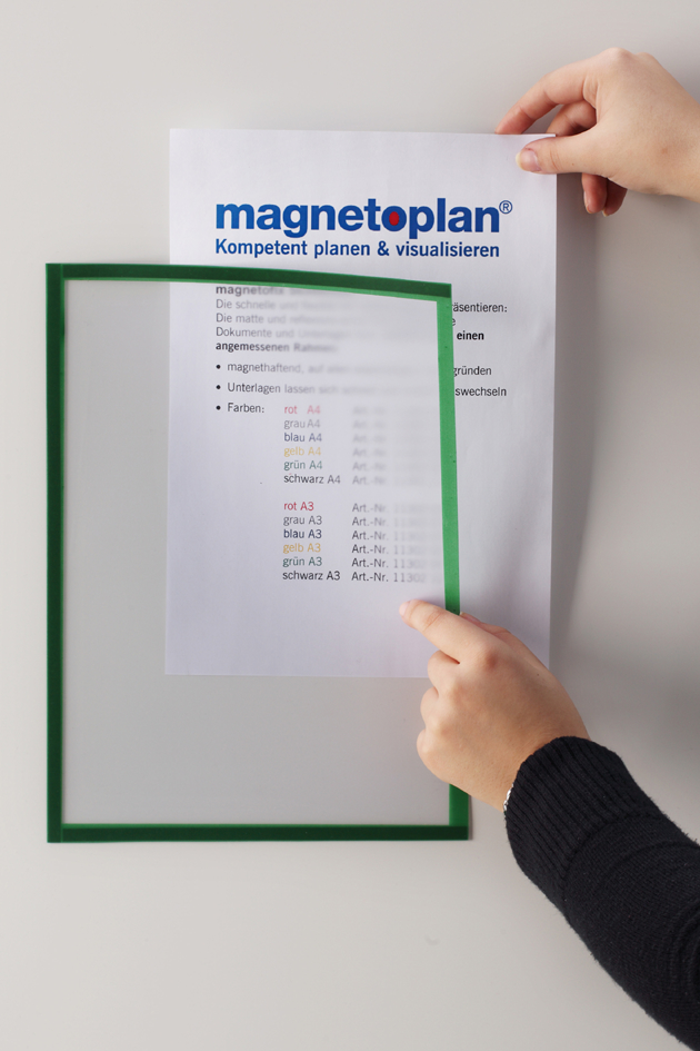 magnetoplan Magnetrahmen magnetofix, A4, blau