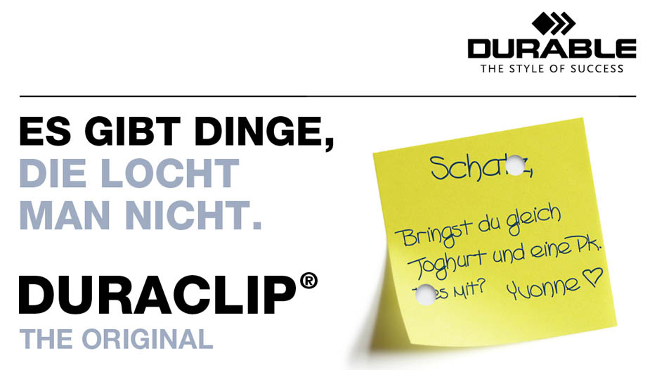 DURABLE Klemmhefter DURACLIP ORIGINAL 60, DIN A4, anthrazit