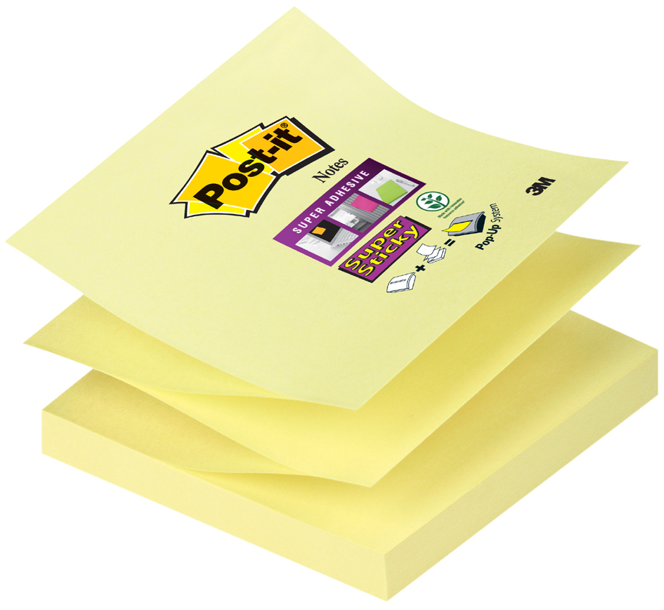 Post-it Super Sticky Z-Notes, 76 x 127 mm, kanariengelb