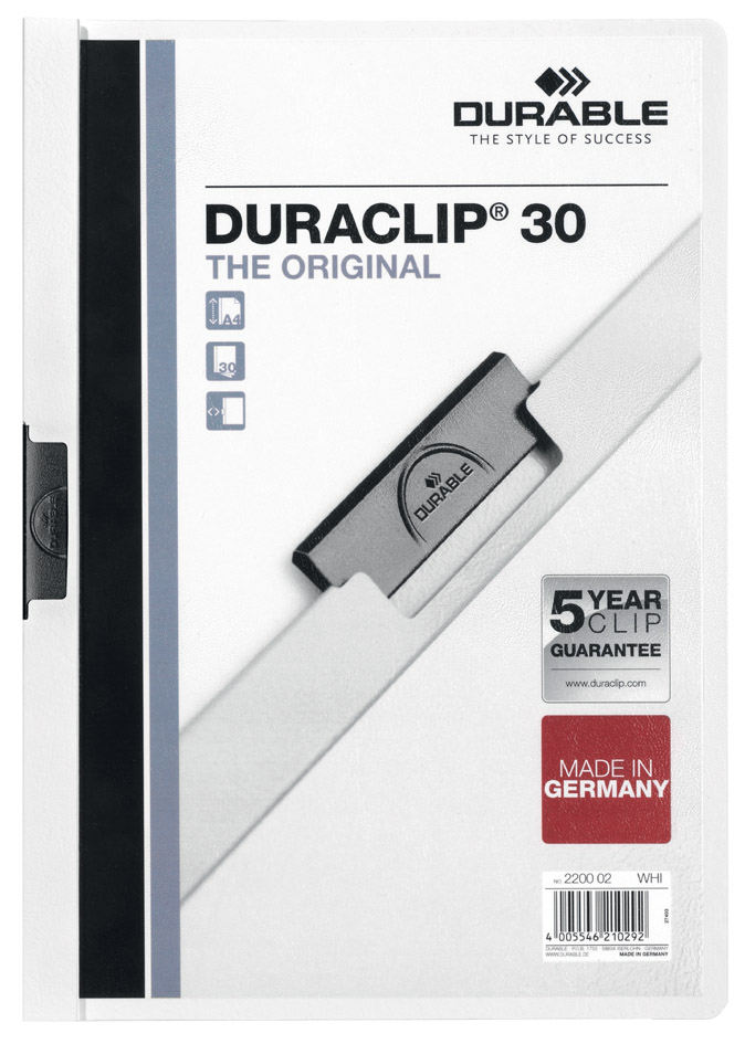 DURABLE Klemmhefter DURACLIP ORIGINAL 30, DIN A4, aubergine