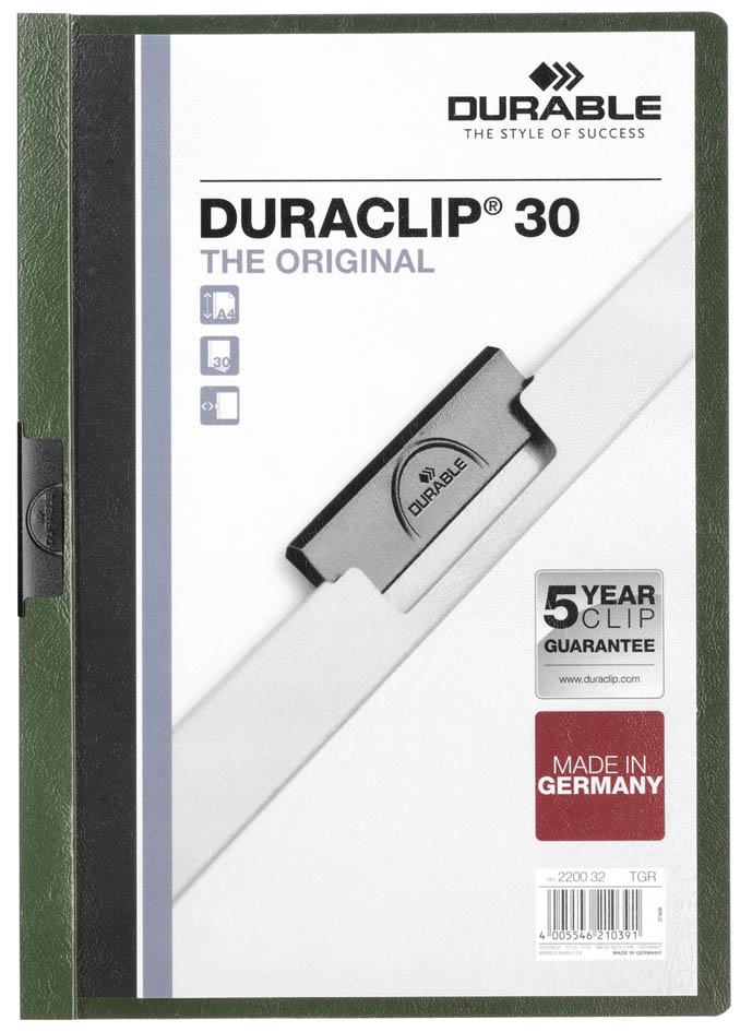 DURABLE Klemmhefter DURACLIP ORIGINAL 30, DIN A4, petrol