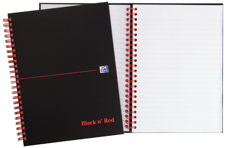 Oxford Black n´ Red Collegeblock, DIN A5, liniert, Karton