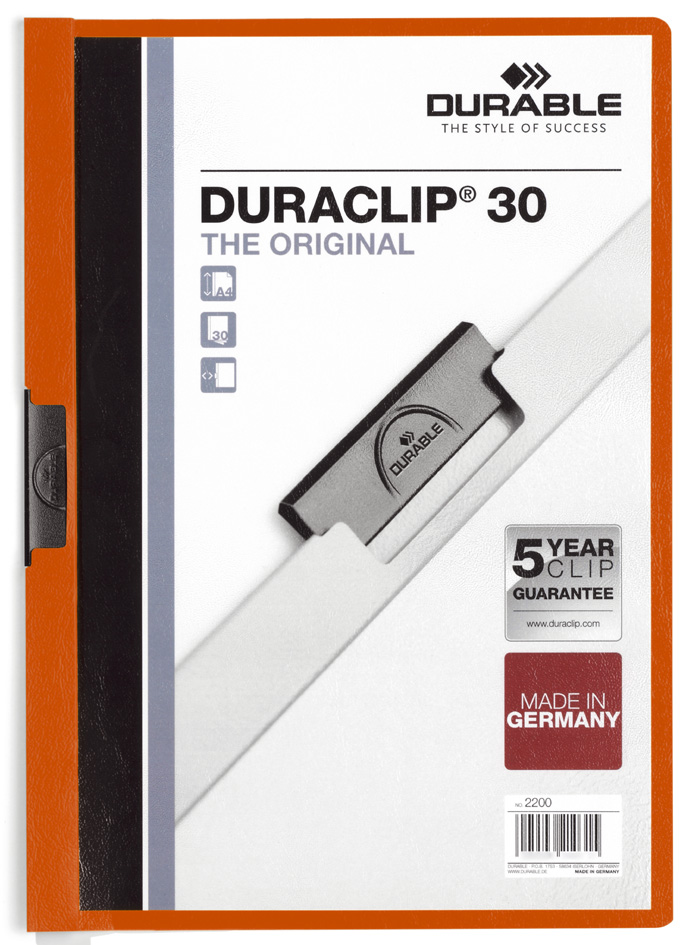 DURABLE Klemmhefter DURACLIP ORIGINAL 30, DIN A4, anthrazit