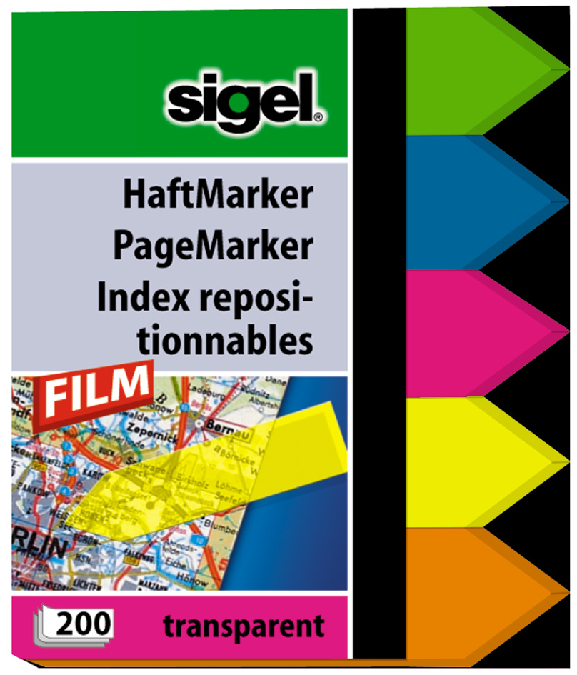 sigel Haftmarker Film, 50 x 20 mm, 160 Blatt