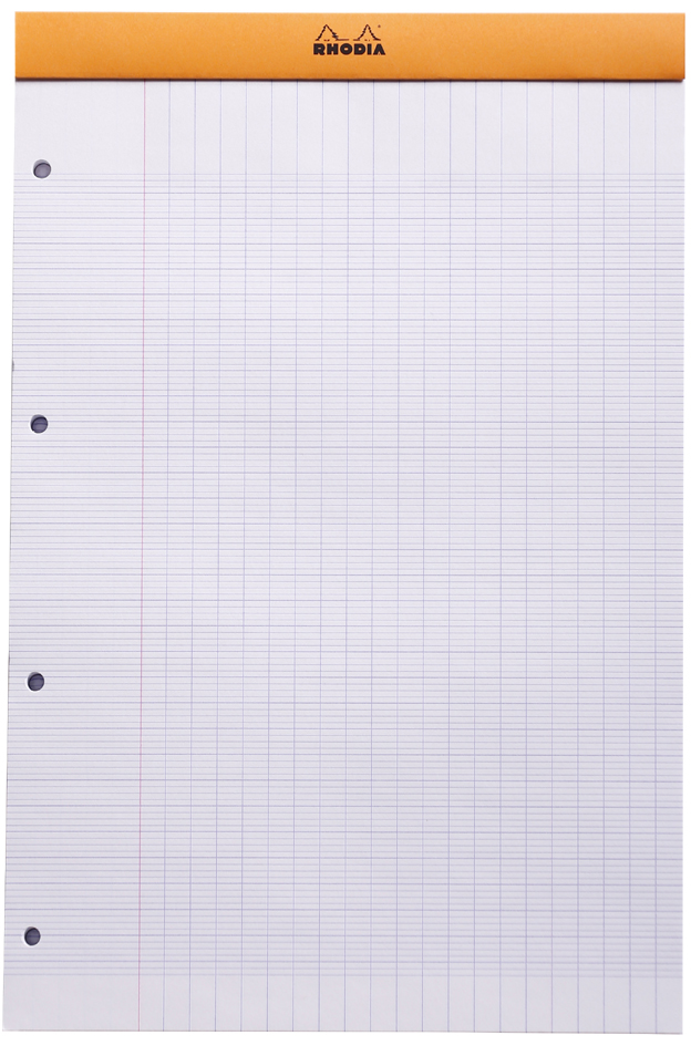 RHODIA Notizblock No. 20, DIN A4+, franz. Lineatur, schwarz