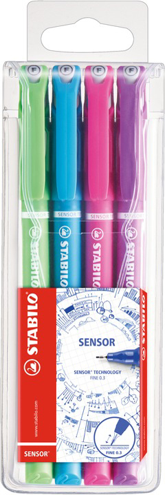 STABILO Fineliner sensor, 8er Kunststoff-Etui