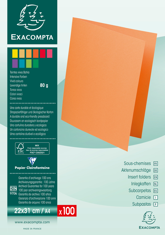 EXACOMPTA Aktendeckel ROCK´S, DIN A4, 80 g/qm, grau