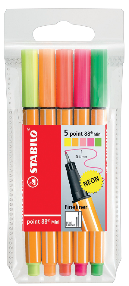 STABILO Fineliner point 88 Mini, 18er Kunststoff-Etui