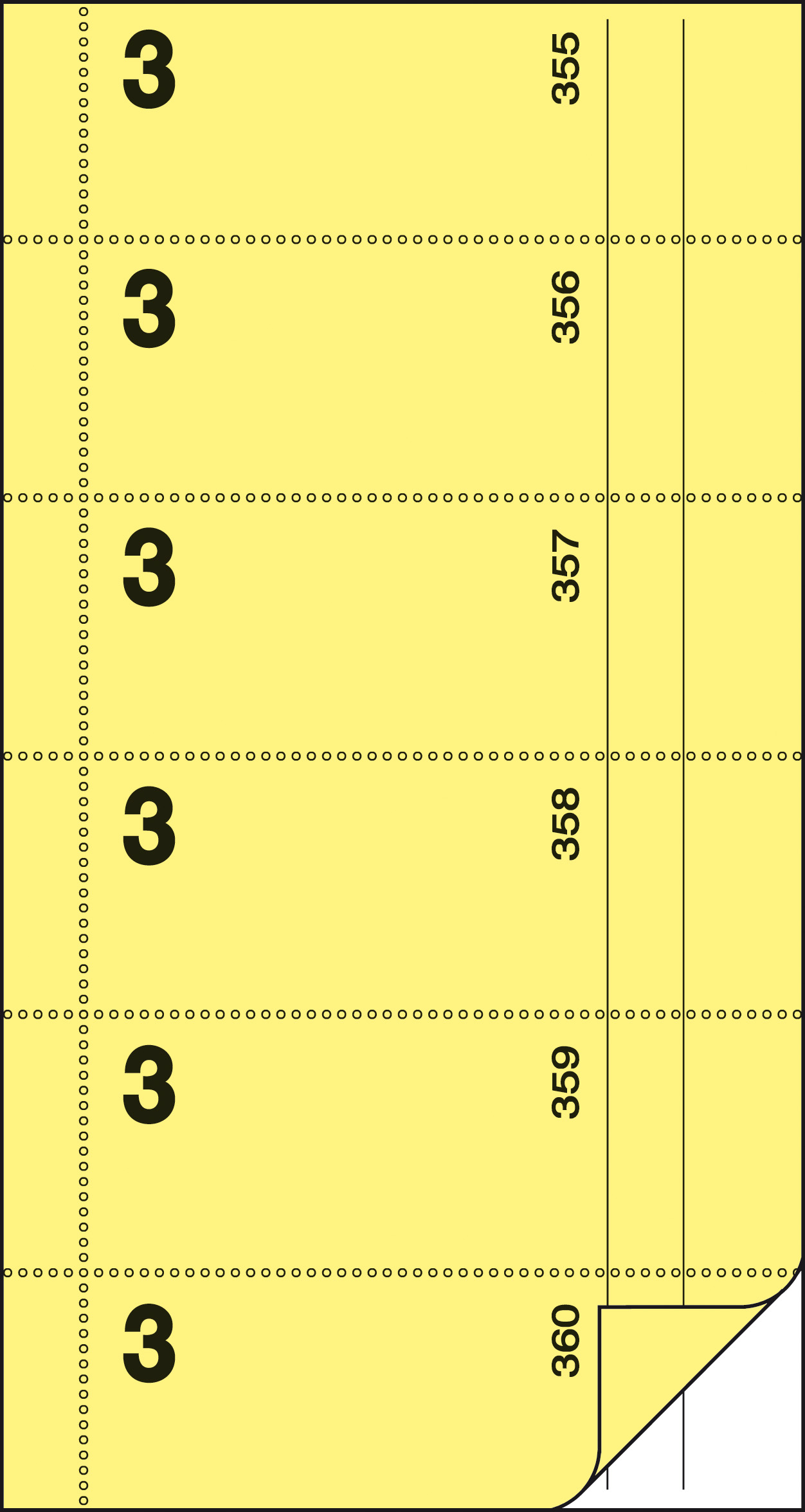 sigel Formularbuch ´Bonbuch´, 105 x 200 mm, SD, gelb