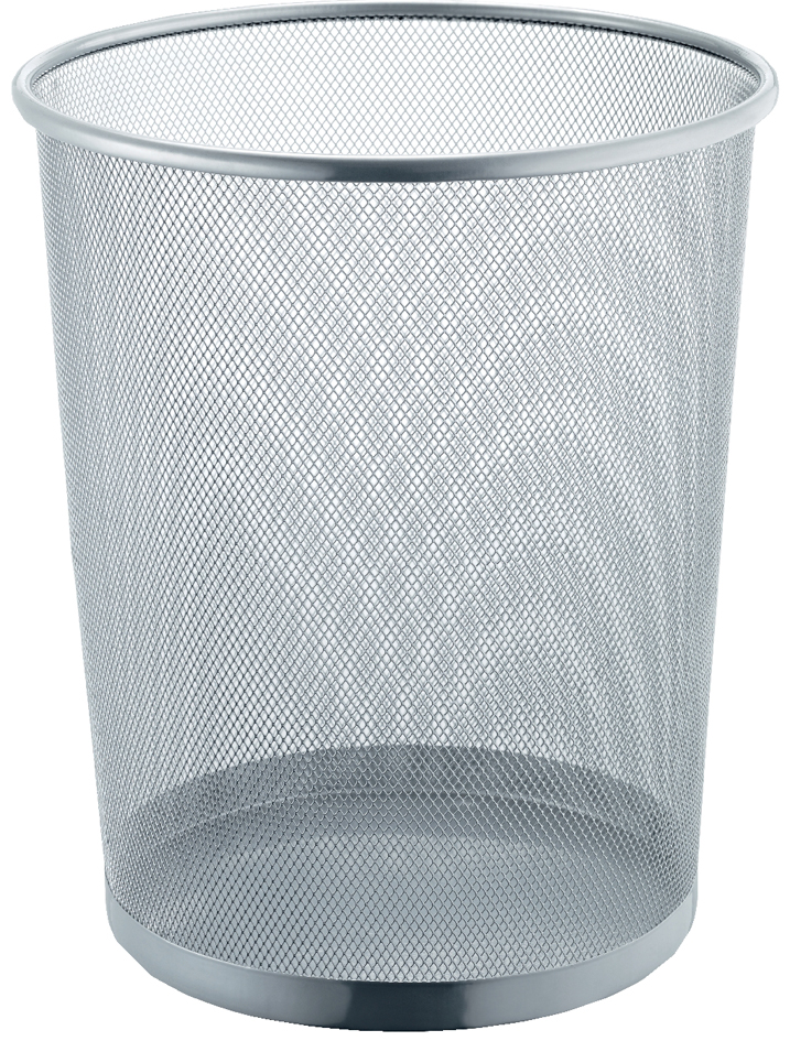 helit Papierkorb Mesh, aus Drahtmetall, 15 Liter, silber