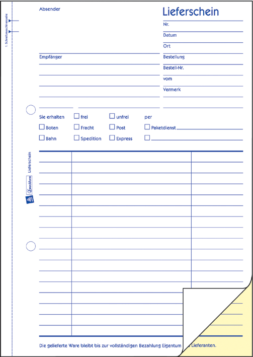 AVERY Zweckform Formularbuch ´Lieferschein mit Preisspalte´