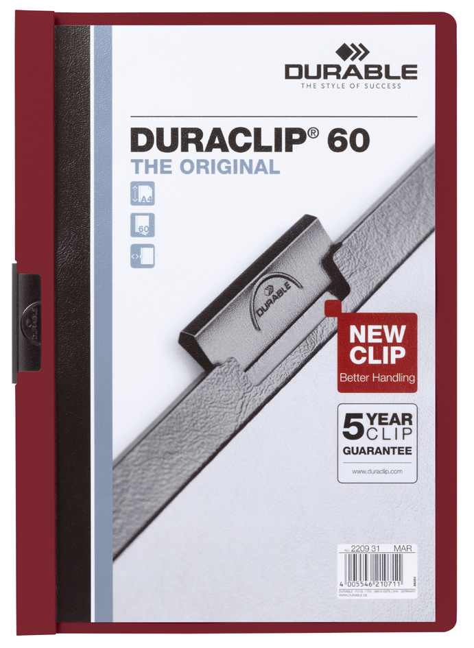 DURABLE Klemmhefter DURACLIP ORIGINAL 60, DIN A4, schwarz