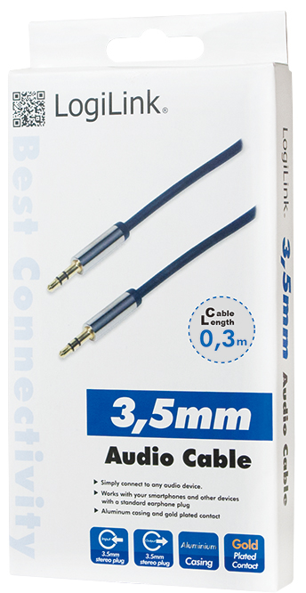 LogiLink Audiokabel, 2 x 3,5 mm Klinkenstecker, 5,0 m