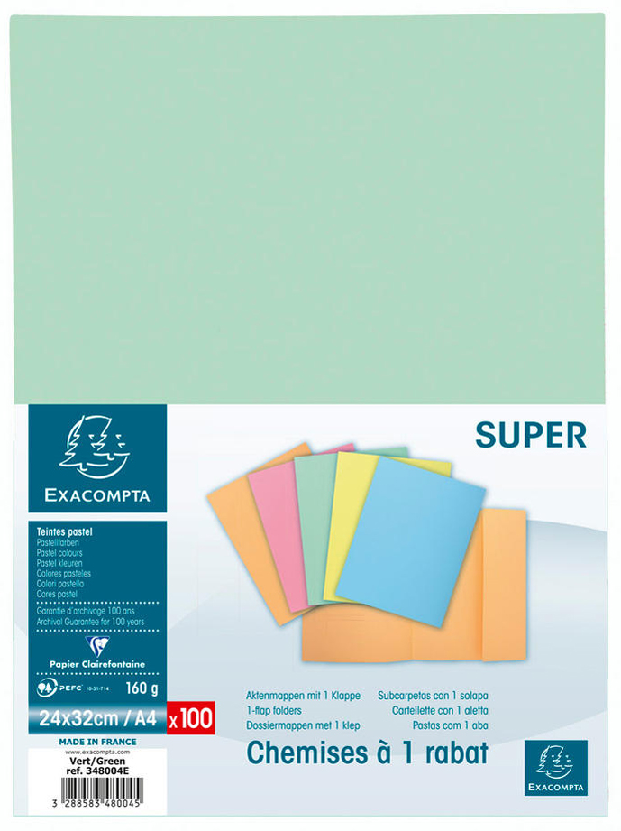 EXACOMPTA Aktenmappe SUPER 180, DIN A4, gelb