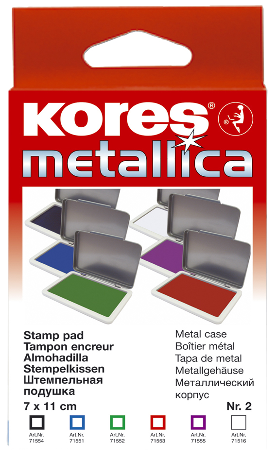 Kores Stempelkissen ´METALLICA´, (B)110 x (T)70 mm, blau