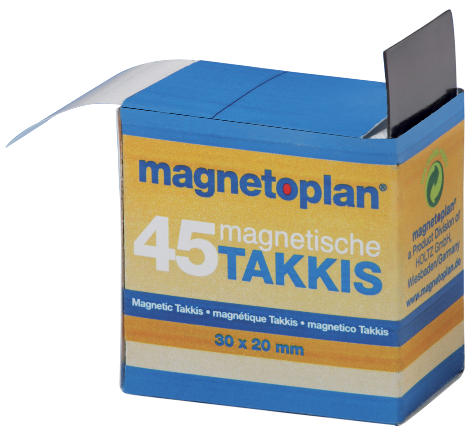 magnetoplan Takkis im Spender, selbstklebend, schwarz