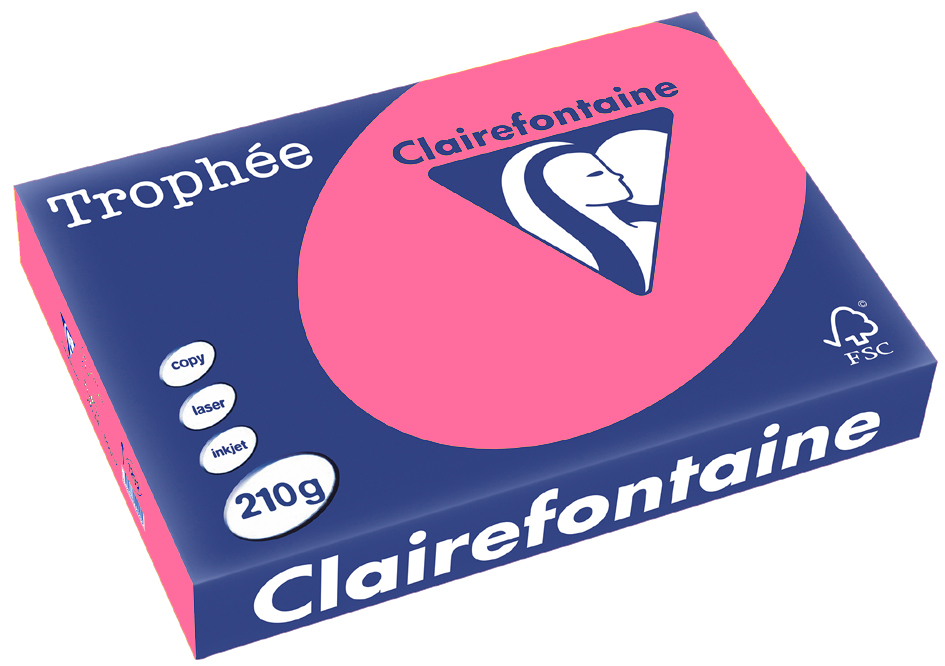 Clairefontaine Trophée Papier 2209C, A4, 210 g/m² - eosin - eosin