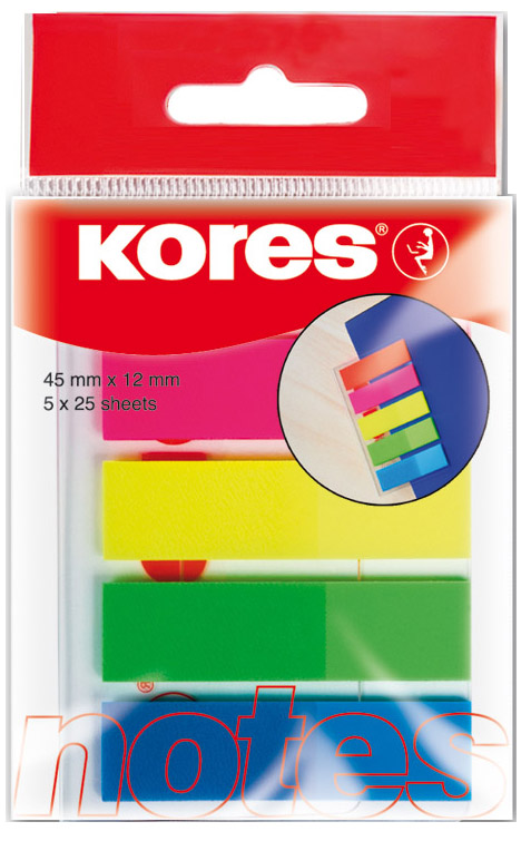 Kores Pagemarker - Folie, 12 x 45 mm, Neonfarben