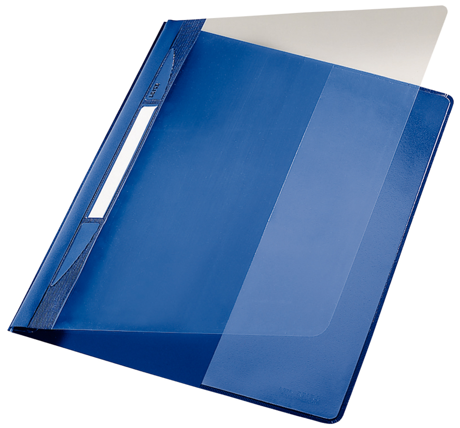 LEITZ Schnellhefter Exquisit, DIN A4 Überbreite, PVC, blau