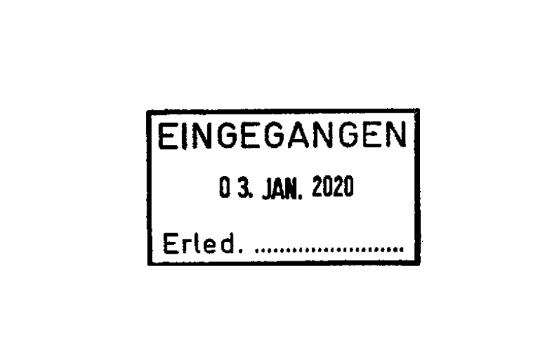 trodat Datumstempel 2910/L ´EINGEGANGEN´ + 4 Felder