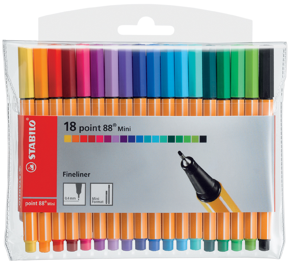 STABILO Fineliner point 88 Mini, 12er Kunststoff-Etui