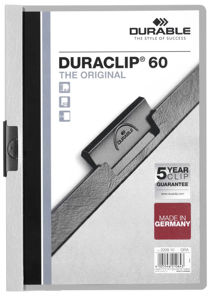 DURABLE Klemmhefter DURACLIP ORIGINAL 60, DIN A4, rot