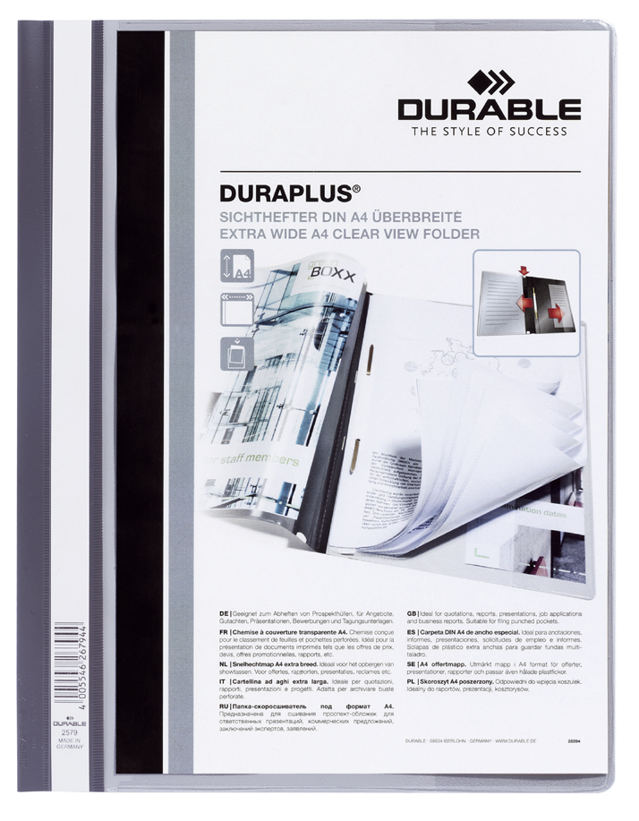 DURABLE Schnellhefter DURAPLUS, DIN A4, dunkelblau