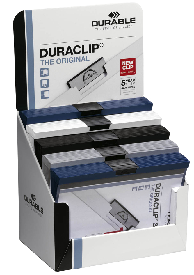 DURABLE Klemmhefter DURACLIP ORIGINAL 30, im Thekendisplay