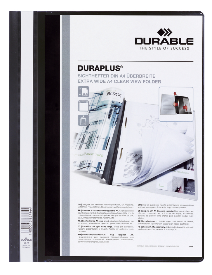 DURABLE Schnellhefter DURAPLUS, DIN A4, grün, überbreit