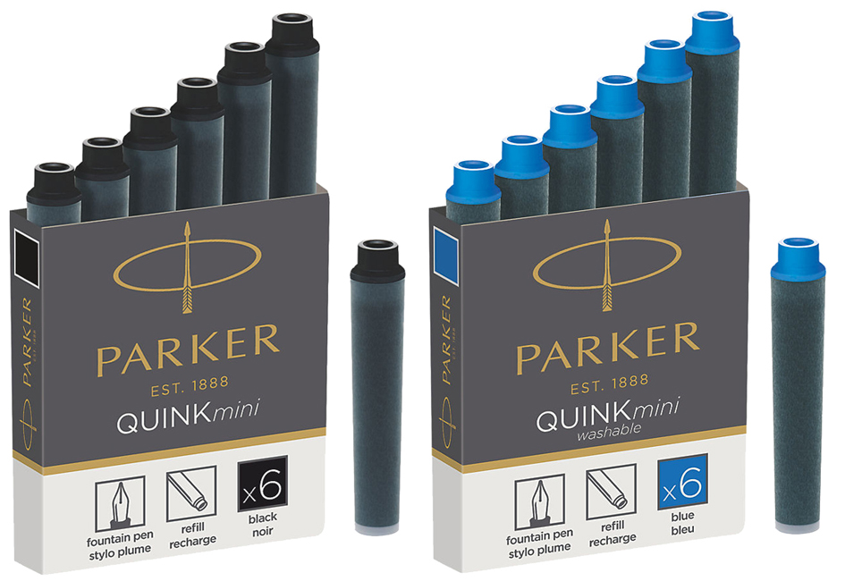 PARKER Tintenpatronen QUINKmini, schwarz, permanent