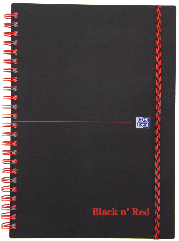 Oxford Black n´ Red Collegeblock, DIN A5, kariert, PP