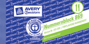 AVERY Zweckform Nummernblock 1 - 1000, 105 x 53 mm, orange