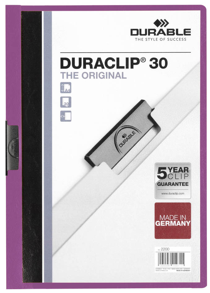 DURABLE Klemmhefter DURACLIP ORIGINAL 30, DIN A4, gelb