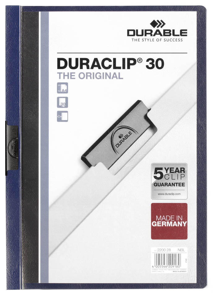 DURABLE Klemmhefter DURACLIP ORIGINAL 30, DIN A4, weiß