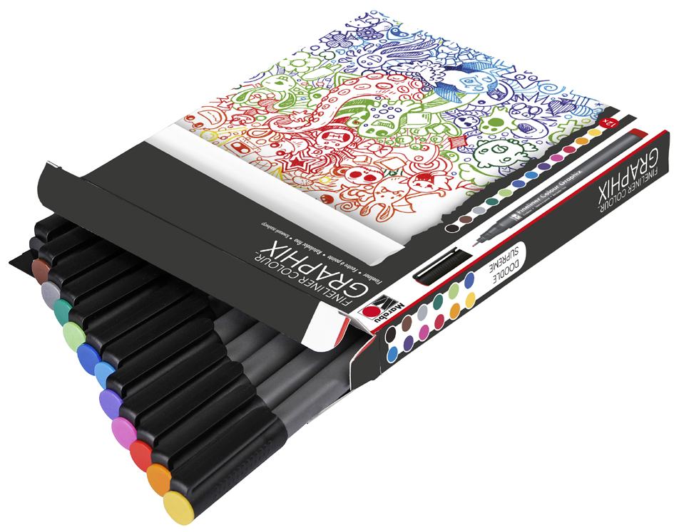 Marabu Fineliner COLOUR GRAPHIX, ´DOODLE SUPREME´, 12er