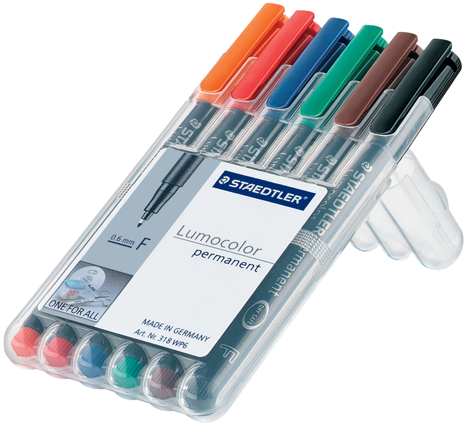 STAEDTLER Lumocolor Permanent-Marker 318F, 6er Etui